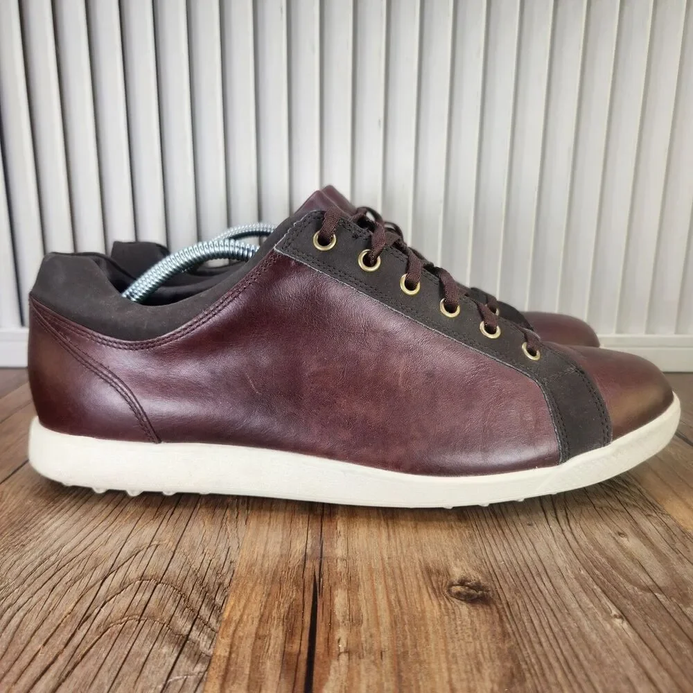 FootJoy Contour Spikeless Golf Shoes Mens Size 11 M Brown Leather Casual 54226